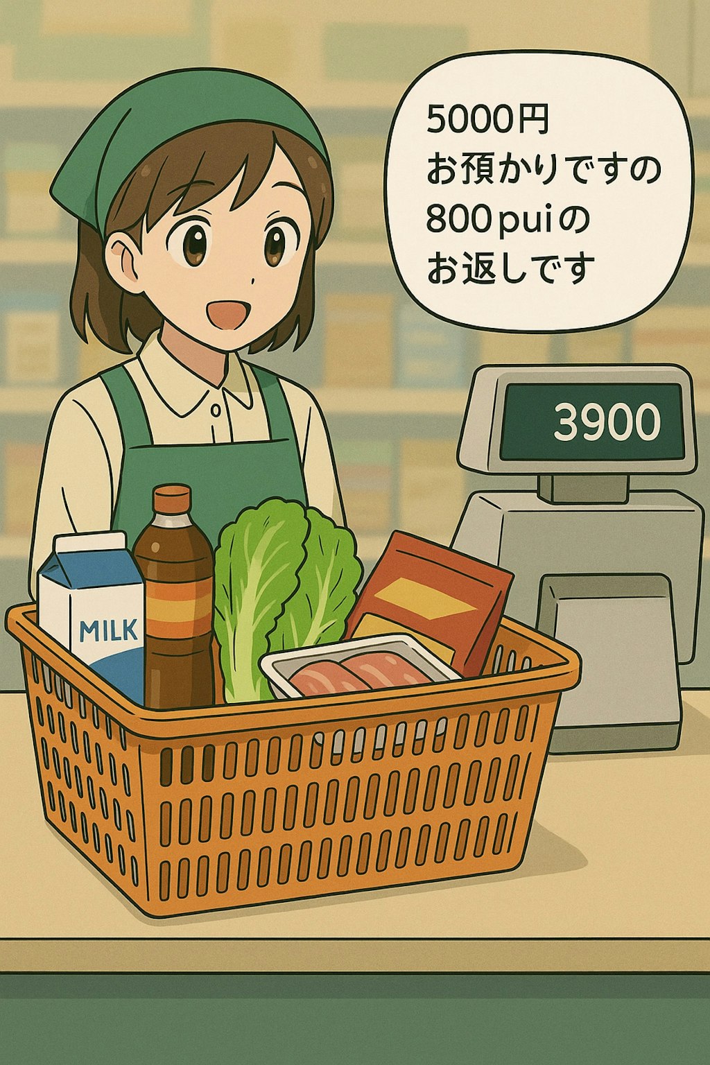 スーパーちちぷい　レジにて