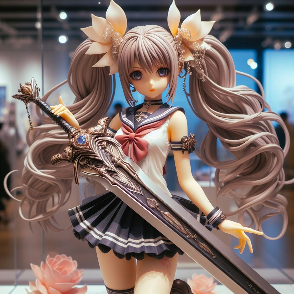 ファイナルファンタジー風のフィギュア展示会