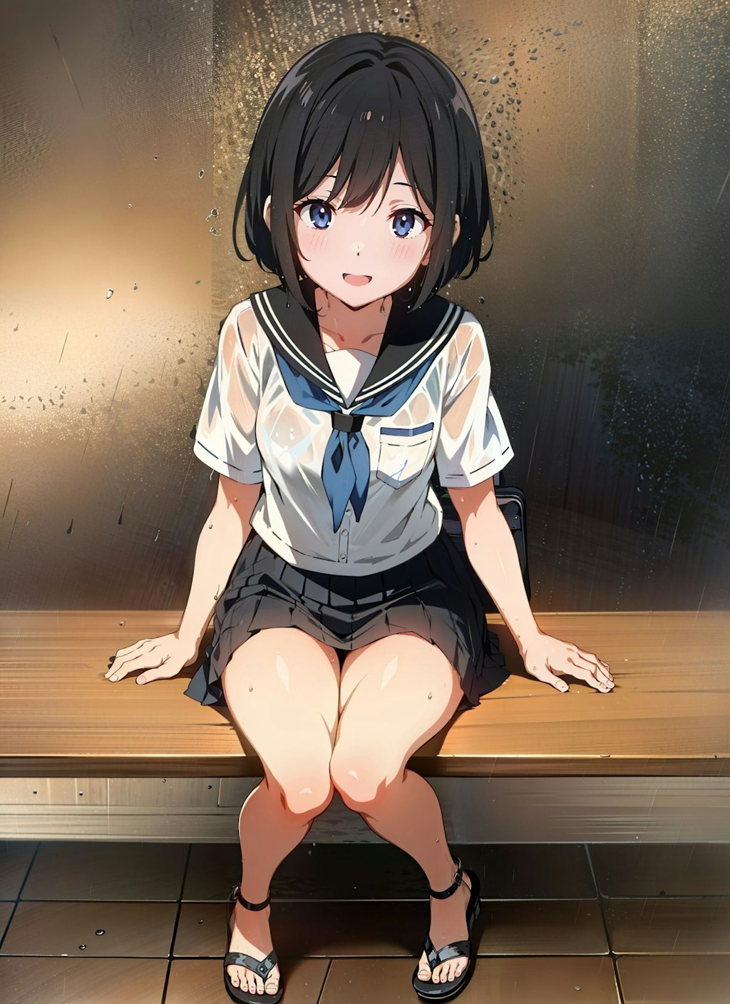 ひどい雨だね！