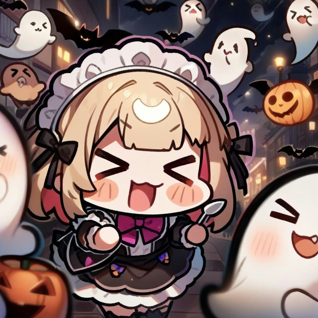 👻次は何食べよっか！？メイドちゃん！🎃