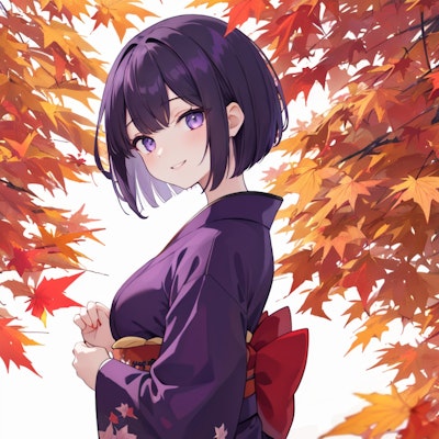 オリジナルキャラ開発中Ⅱ・紅葉を見る紫雲院楓フレスカ