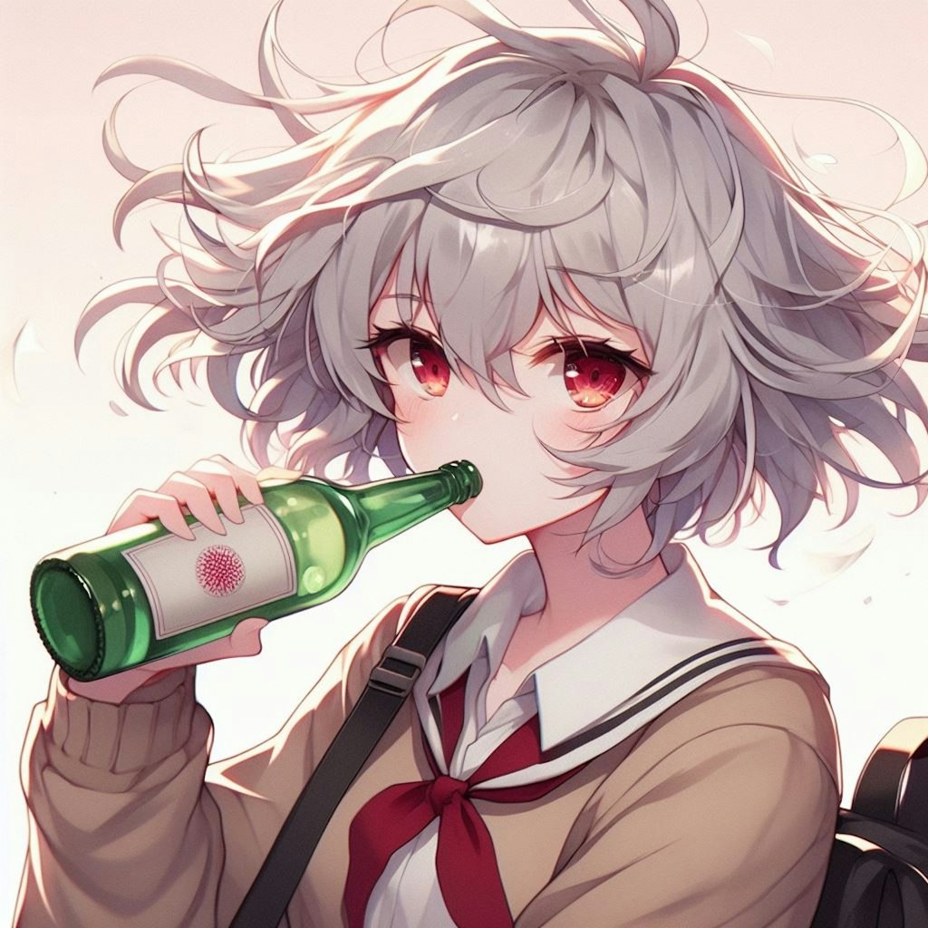 瓶で飲む