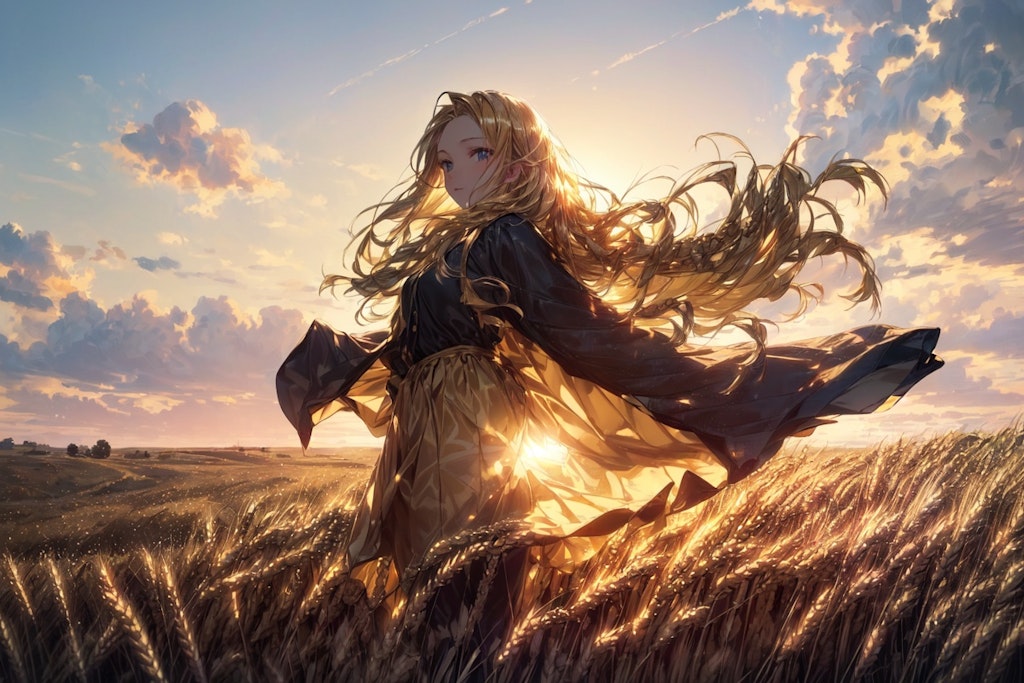 小麦畑の少女