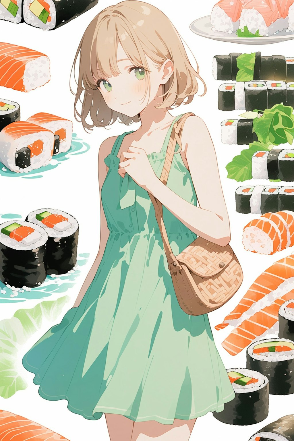 sushi is background