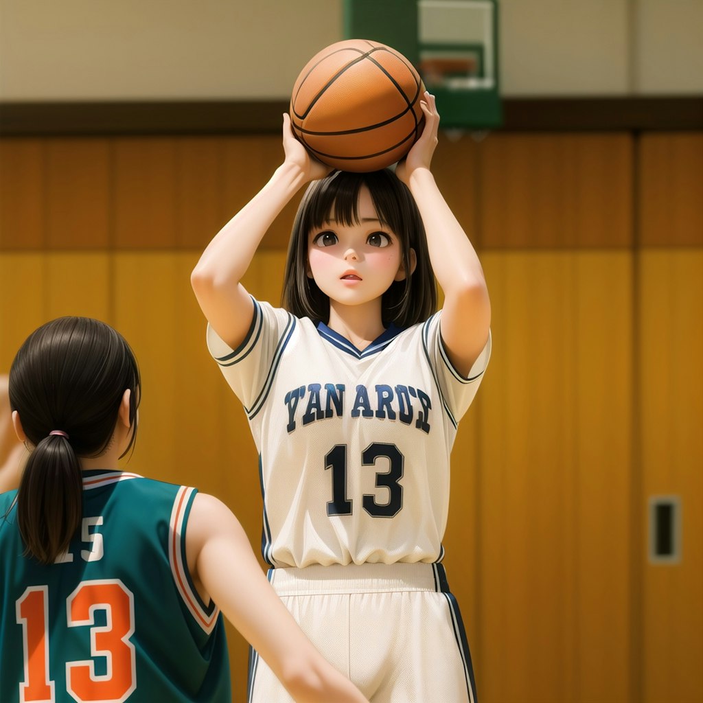 女バスのジャンプシュート201