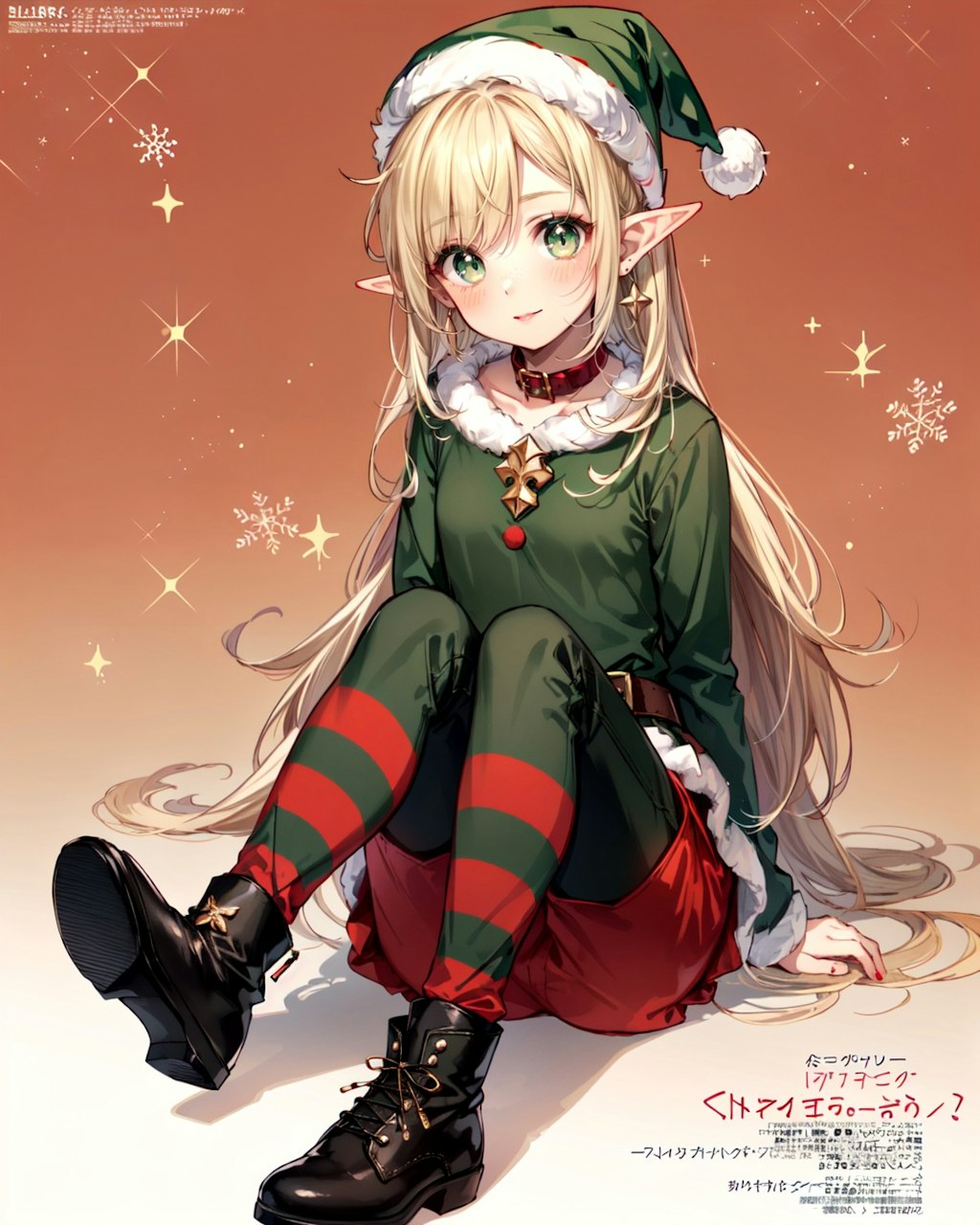 クリスマスファッションなエルフ魔女