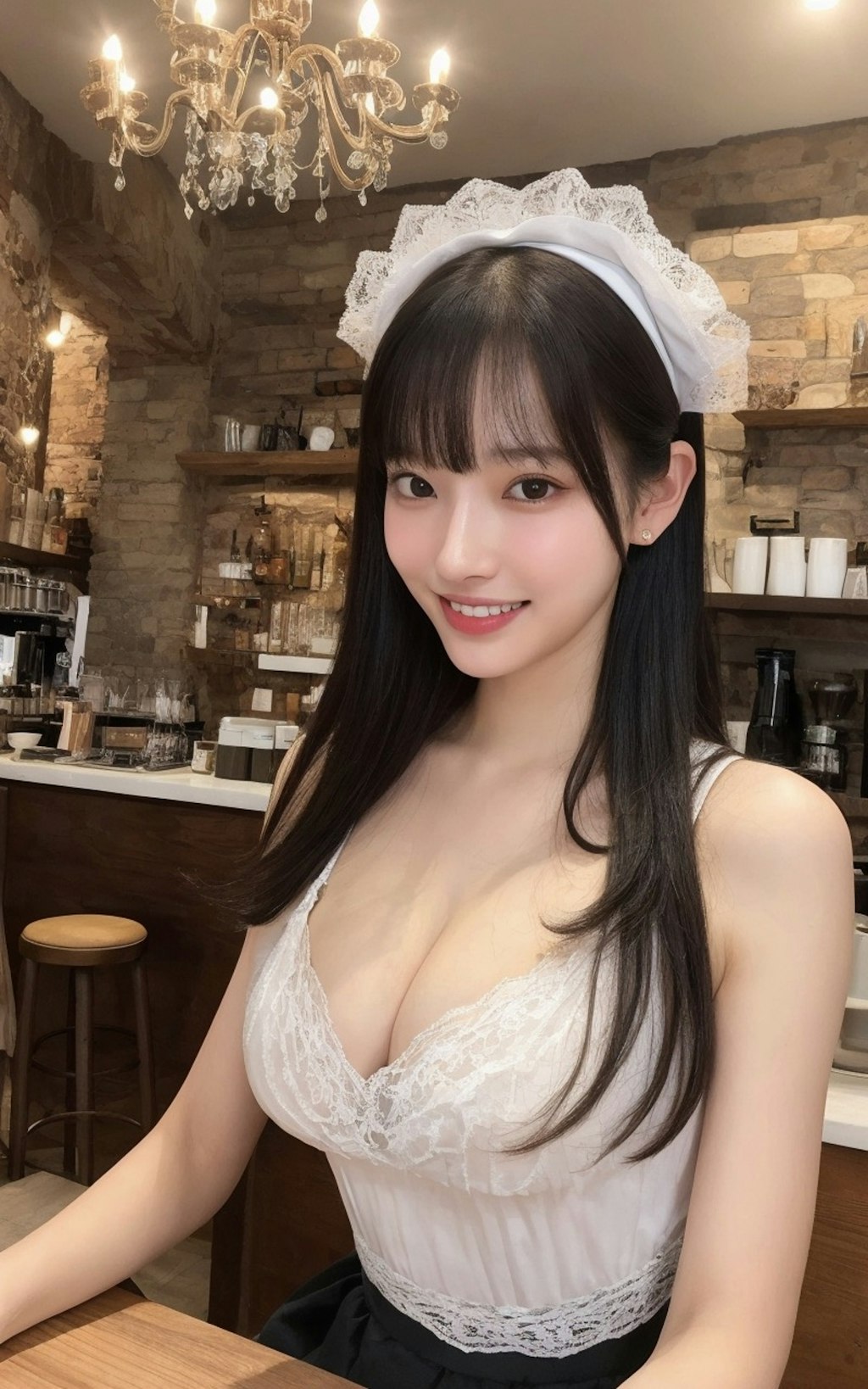 恥じらいメイド喫茶 ご主人さまに特別なご奉仕をします…【AIグラビア写真集】