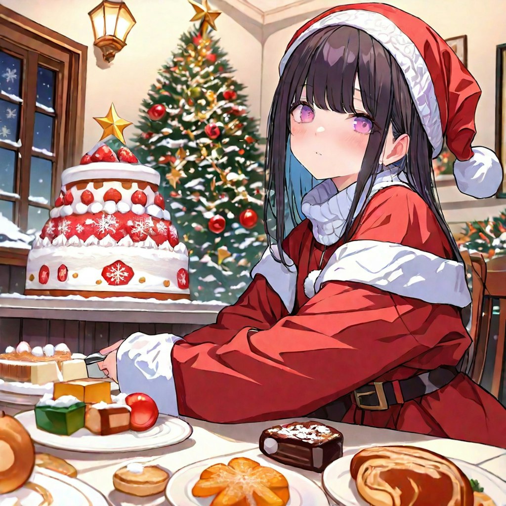 クリスマスケーキ準備中