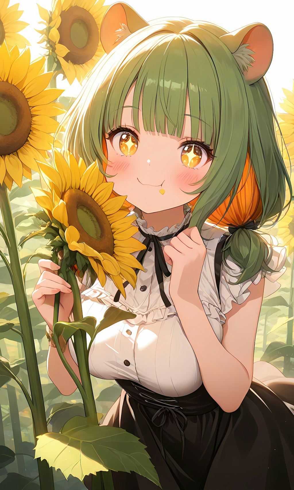 ヒスイちゃんと向日葵ですっ