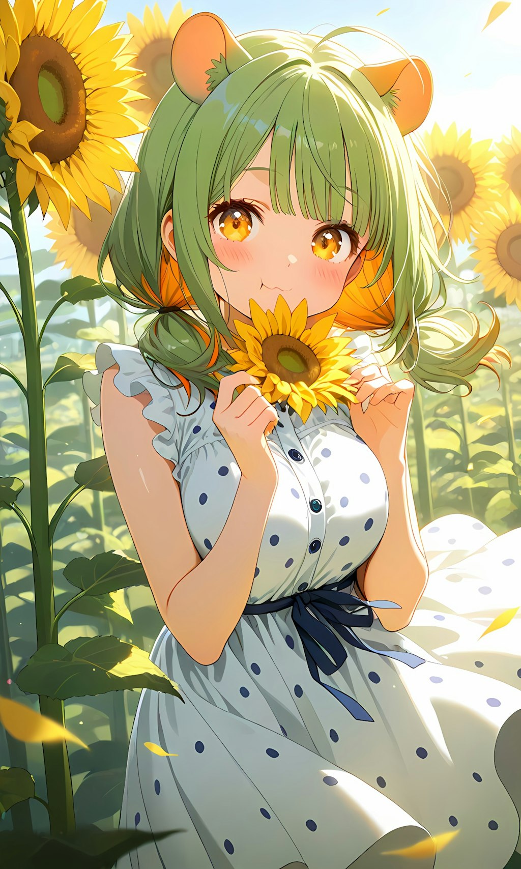 ヒスイちゃんと向日葵ですっ