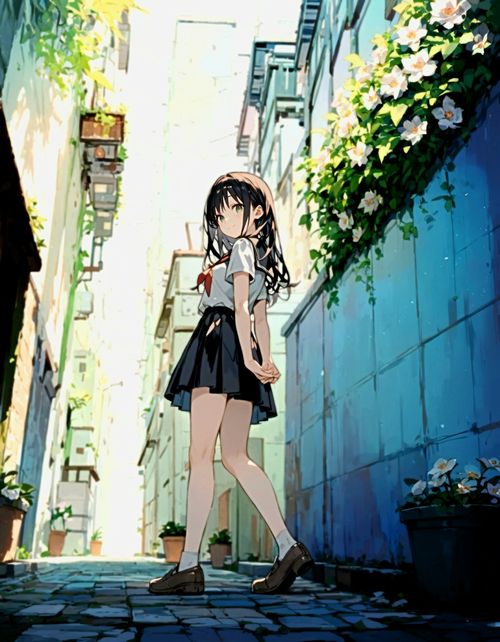 school_girl_on_the_alley