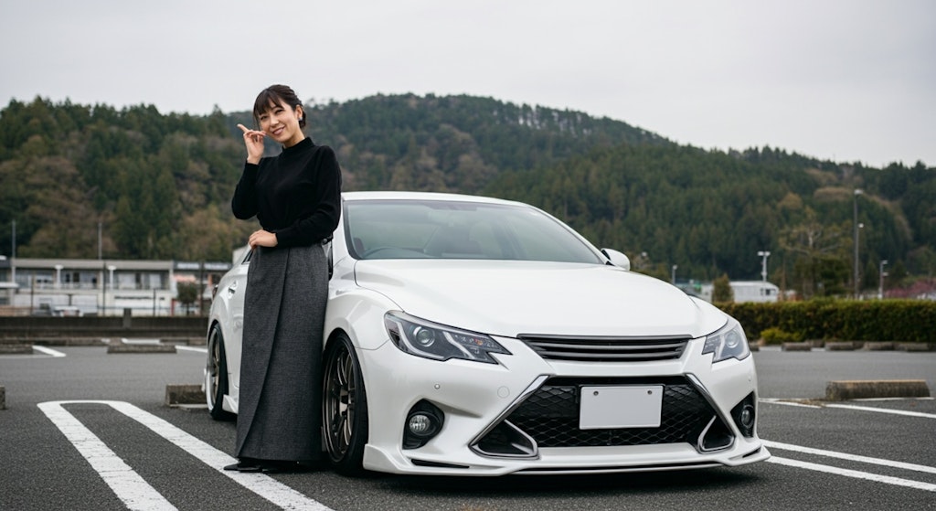 美女と車