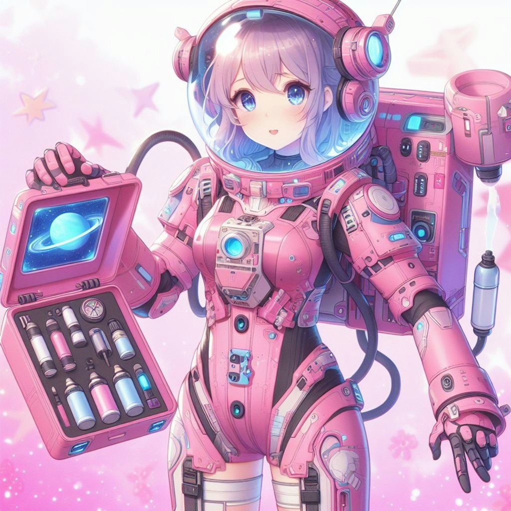 ピンクな宇宙服