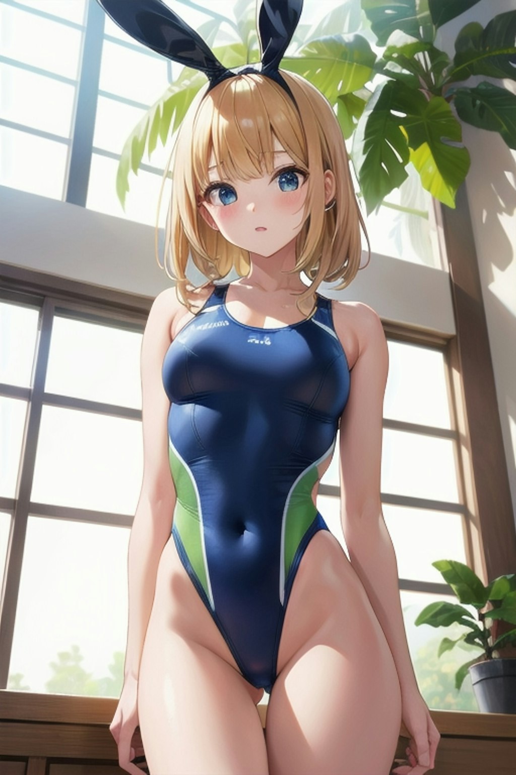 スク水バニーの女の子