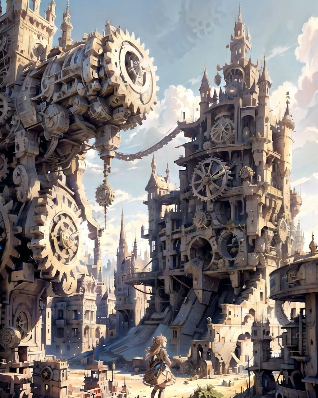 Castle town of gears