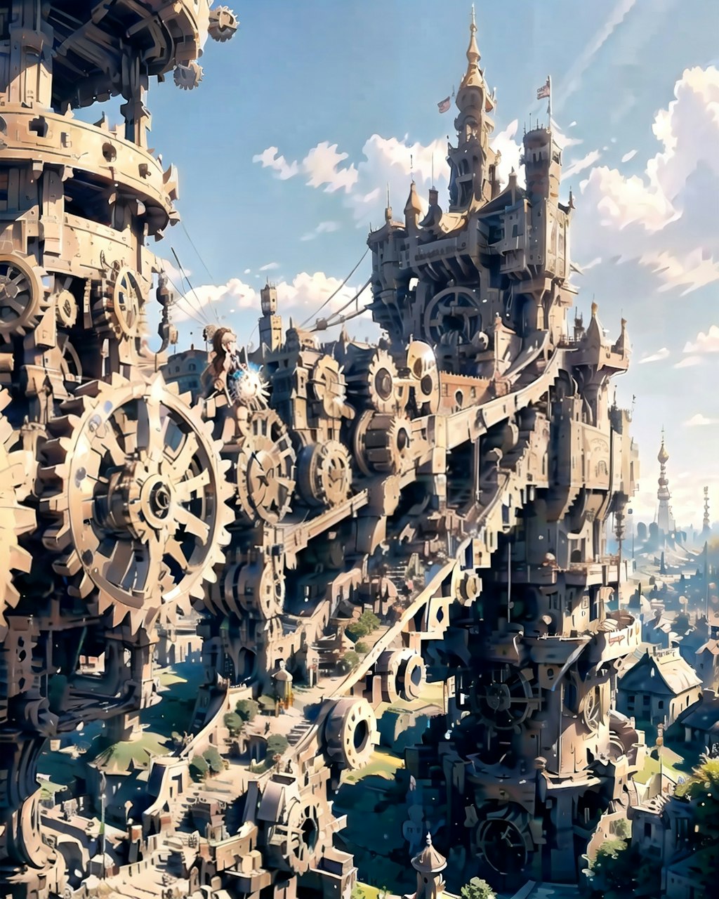 Castle town of gears