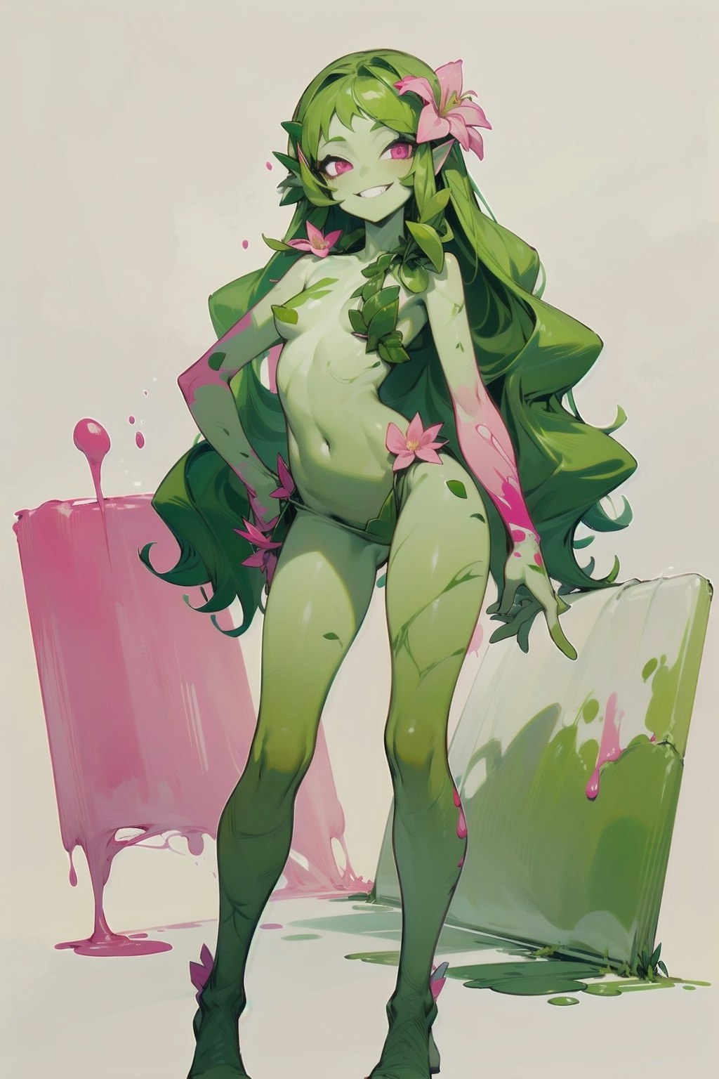 sketch style - Plant girl