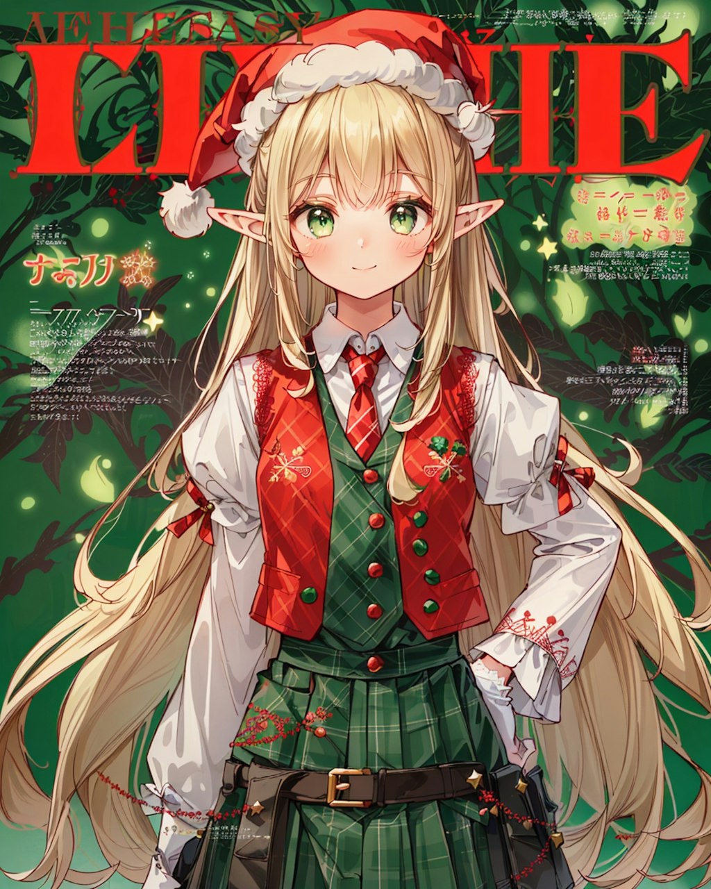 雑誌のクリスマス衣装特集なエルフ魔女