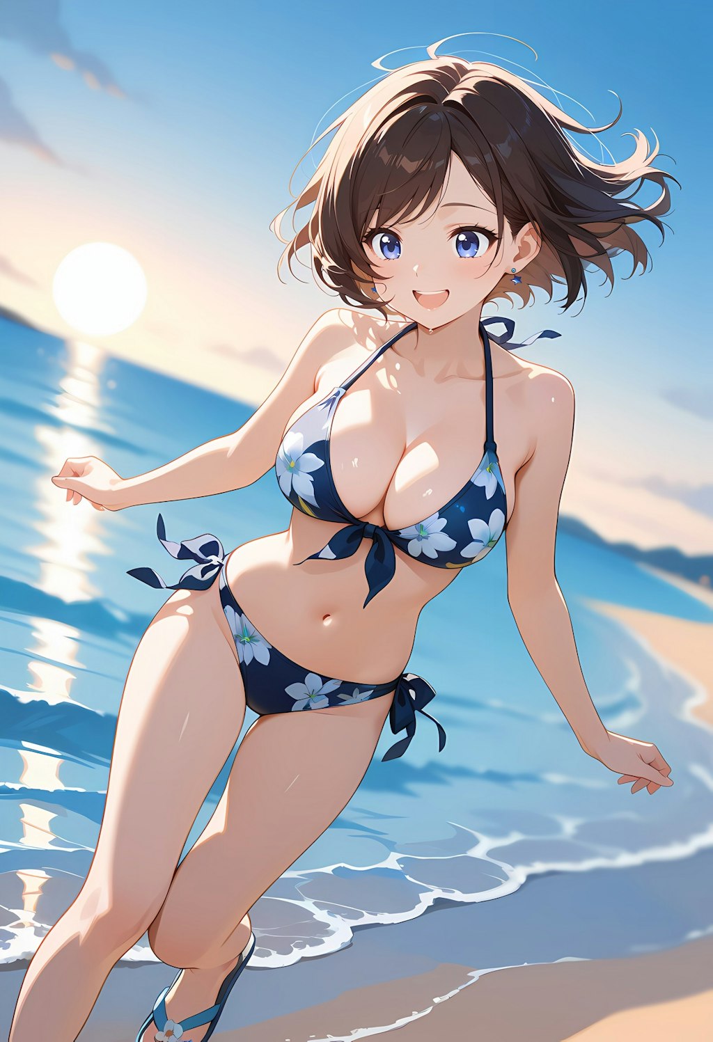 砂浜と愛梨と…