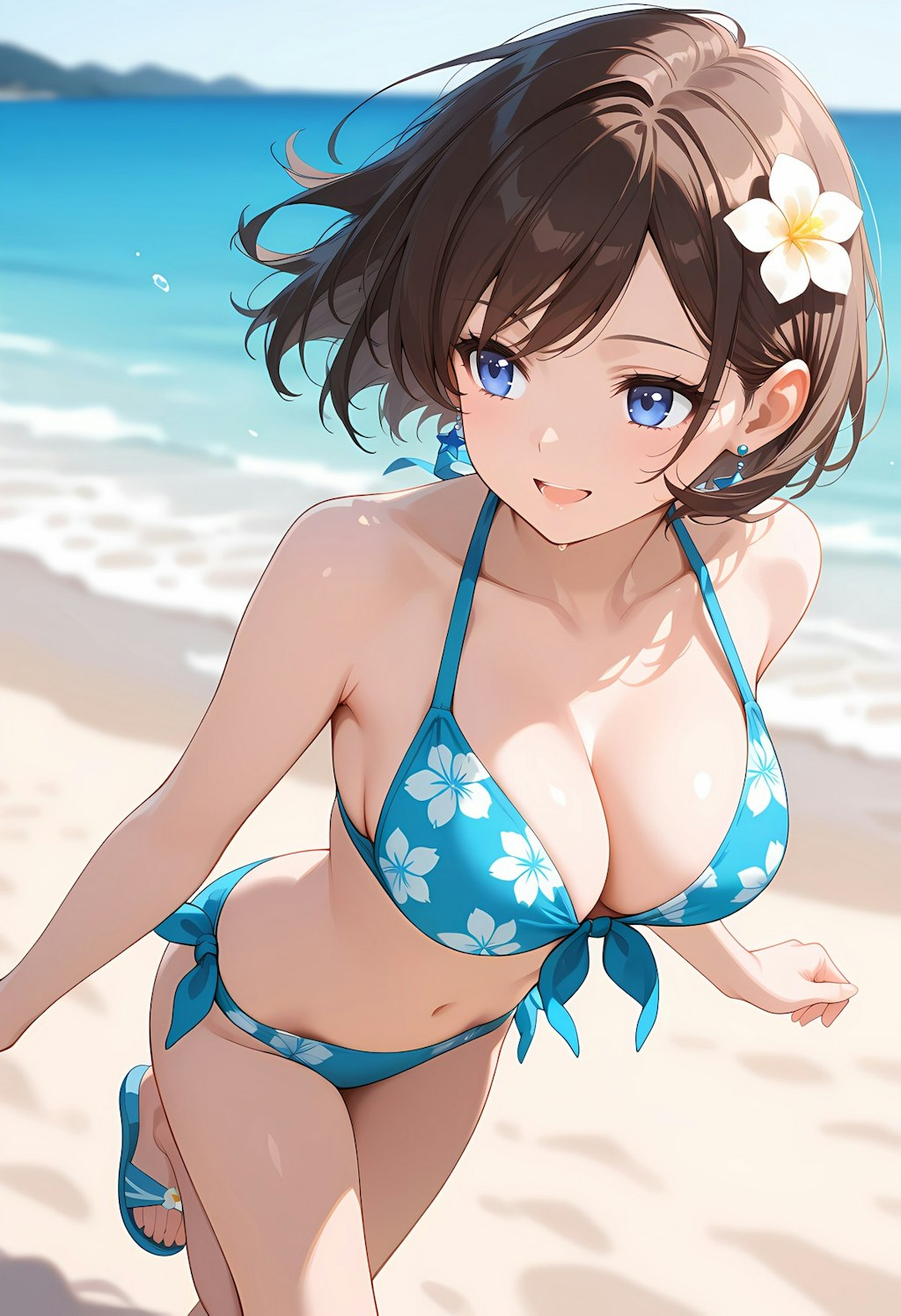 砂浜と愛梨と…