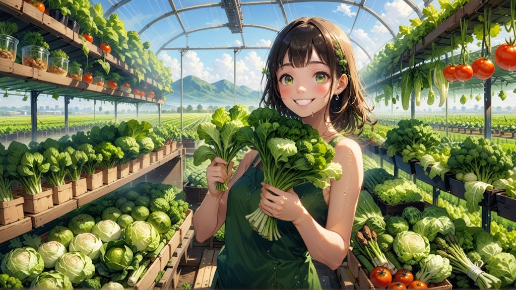 野菜の収穫