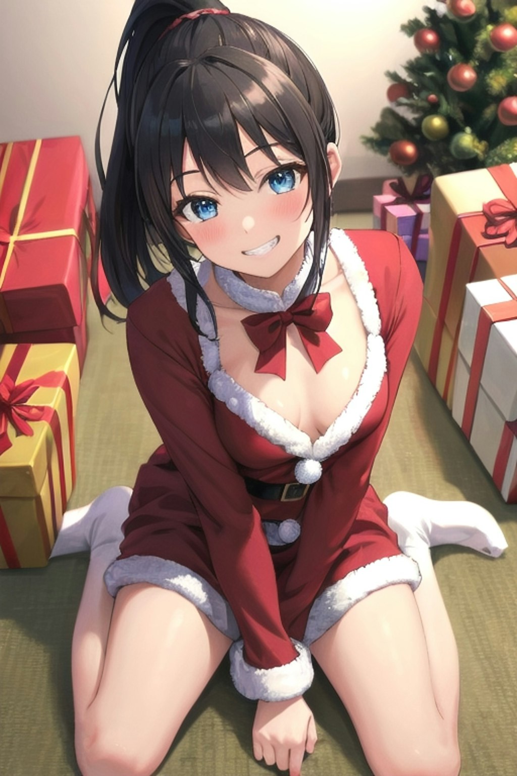 うちの娘達のサンタコス🎅