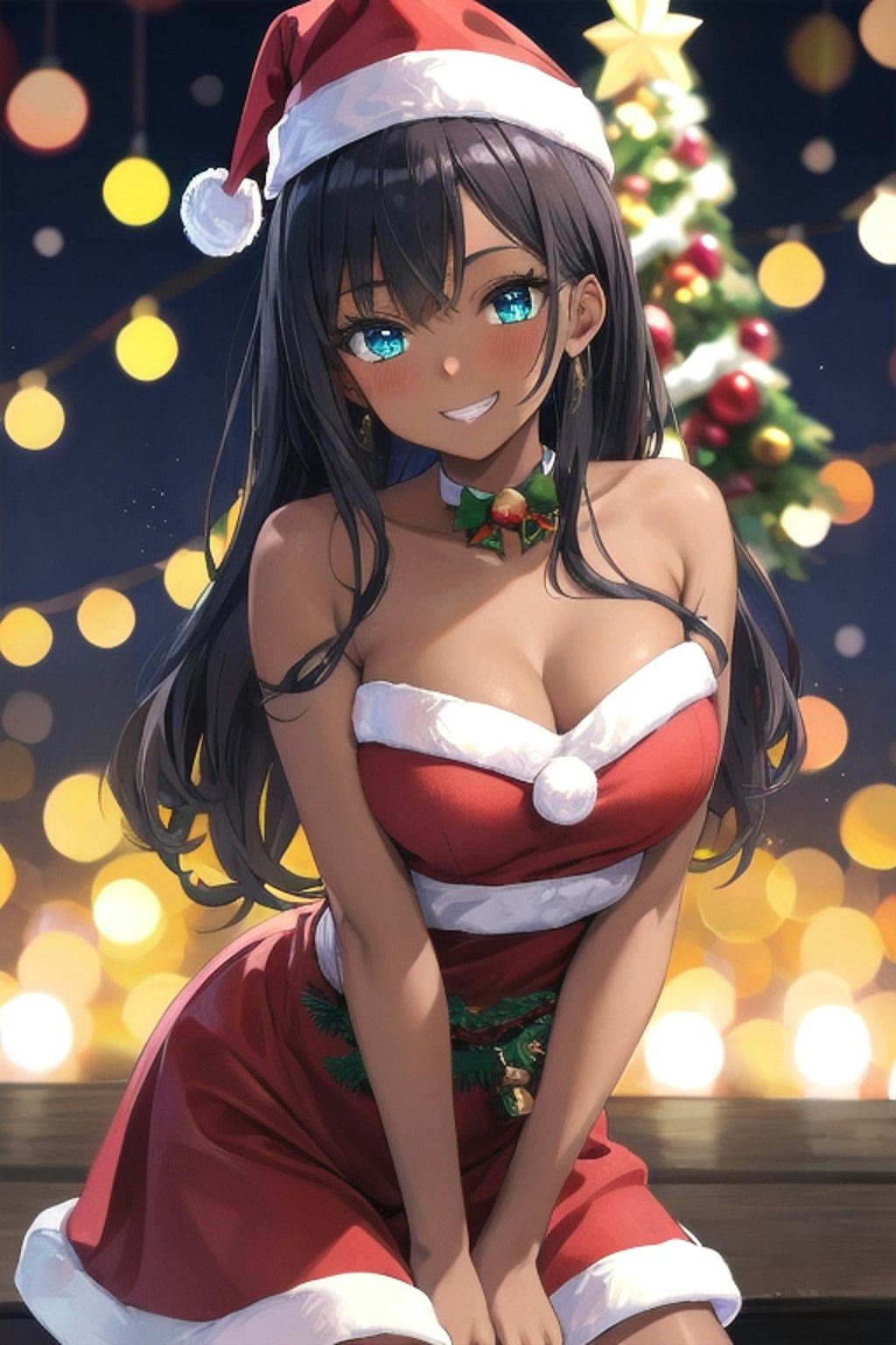 うちの娘達のサンタコス🎅