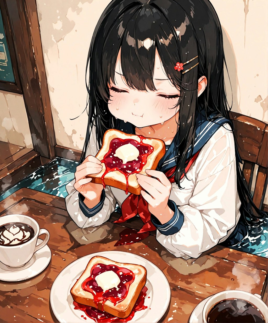 床上浸水少女