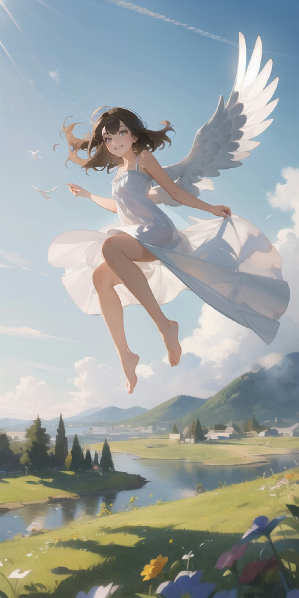 空飛ぶ女の子