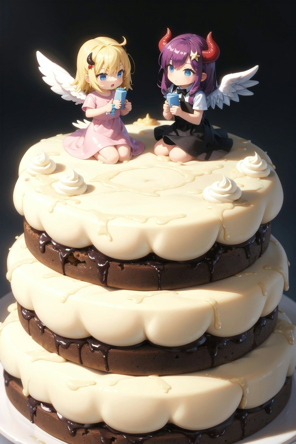 天使と悪魔のケーキ