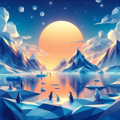 夕暮れの南極