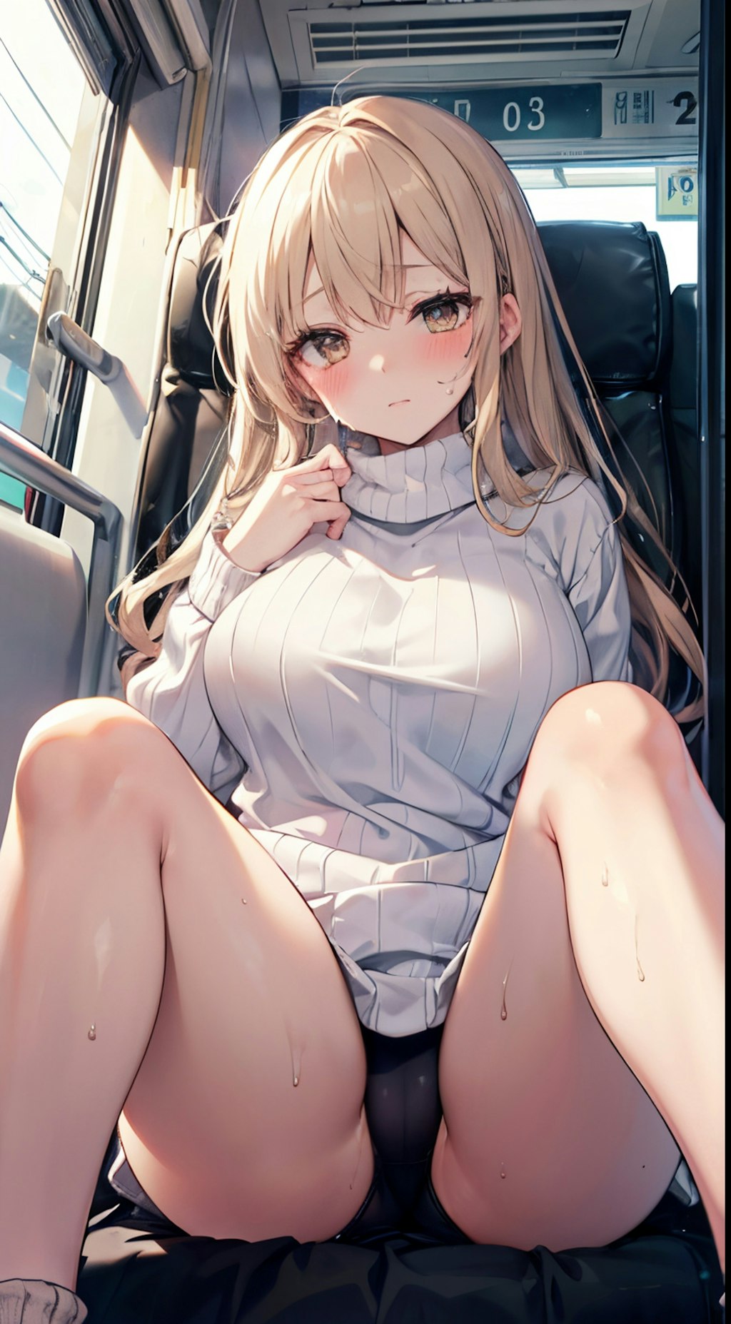 電車で困惑娘