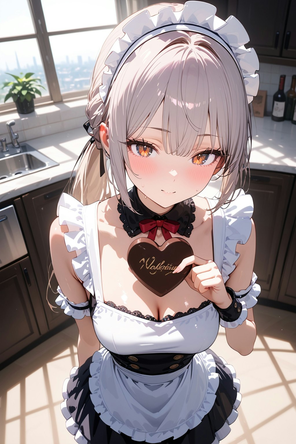 「チョコ、欲しい？・・・どこ見てるの？」