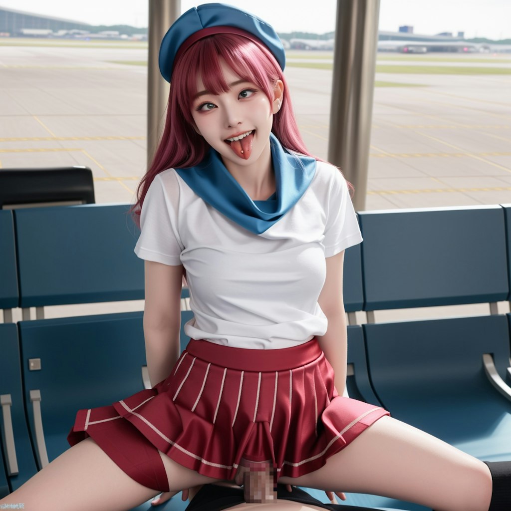 test12_cabin attendant アへ顔ピンク髪