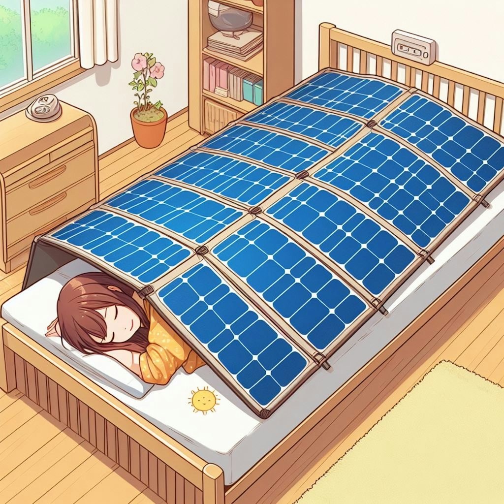 【謎画像】寝ながら発電しようとする女の子