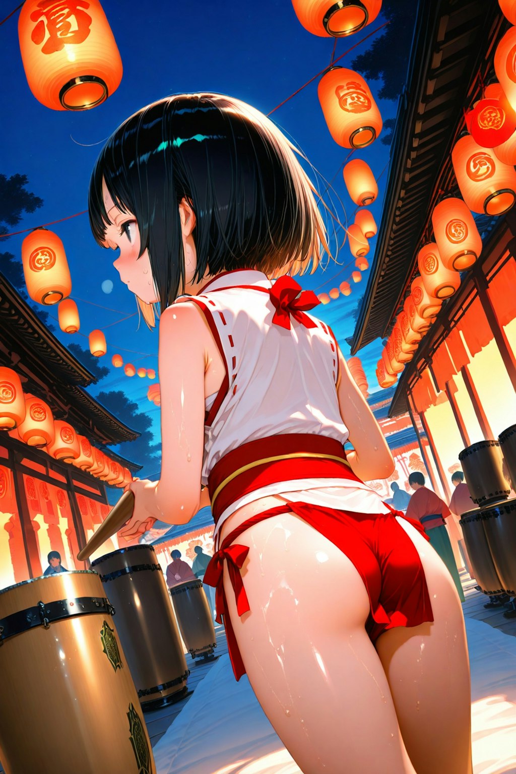 お祭りの女の子