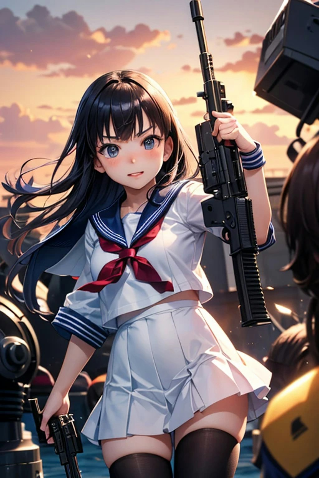 【S6号/一点物イラストアート】花の蜜を吸う戦闘力（女子力）高め女 1091354_f04634_totalbody.jpg