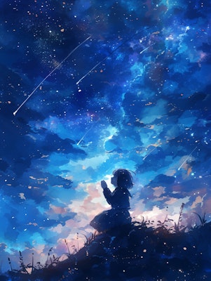 She knows that hers. Yes, she knows that this starry night is hers alone.