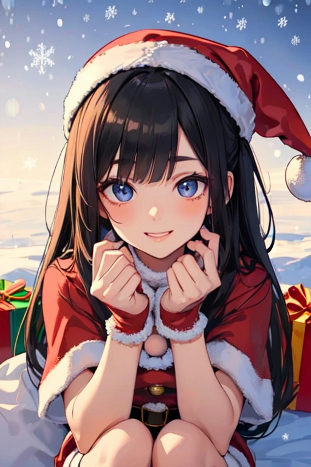 クリスマスイブの夜の、プレゼントとサンタクロースなうちの子♥その1（12枚）