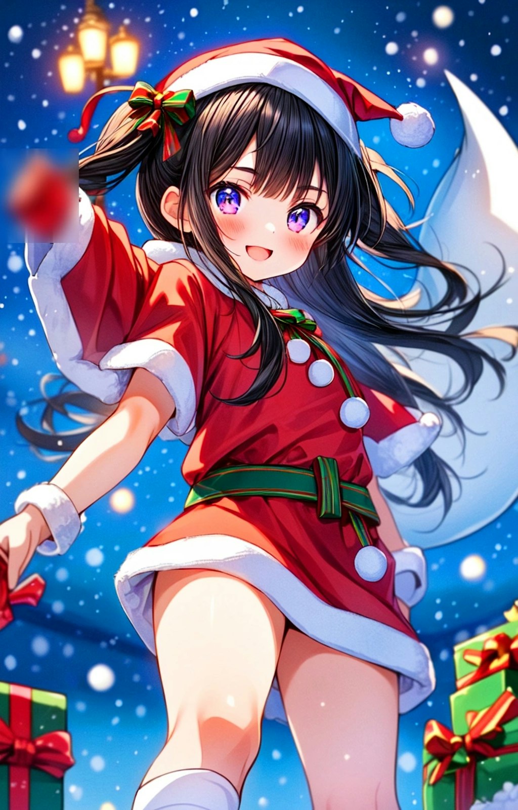 クリスマスイブの夜の、プレゼントとサンタクロースなうちの子♥その1（12枚）