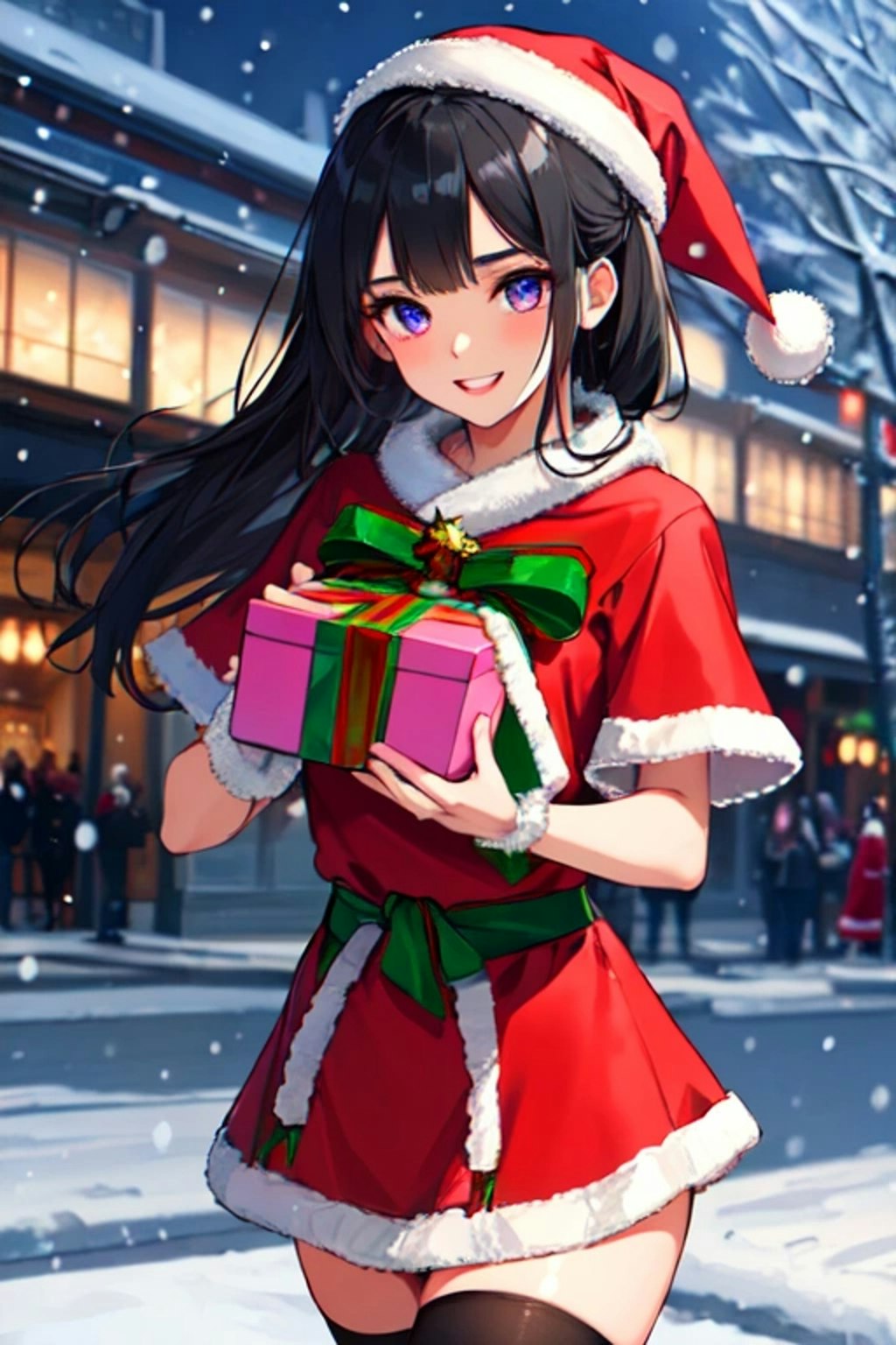 クリスマスイブの夜の、プレゼントとサンタクロースなうちの子♥その1（12枚）