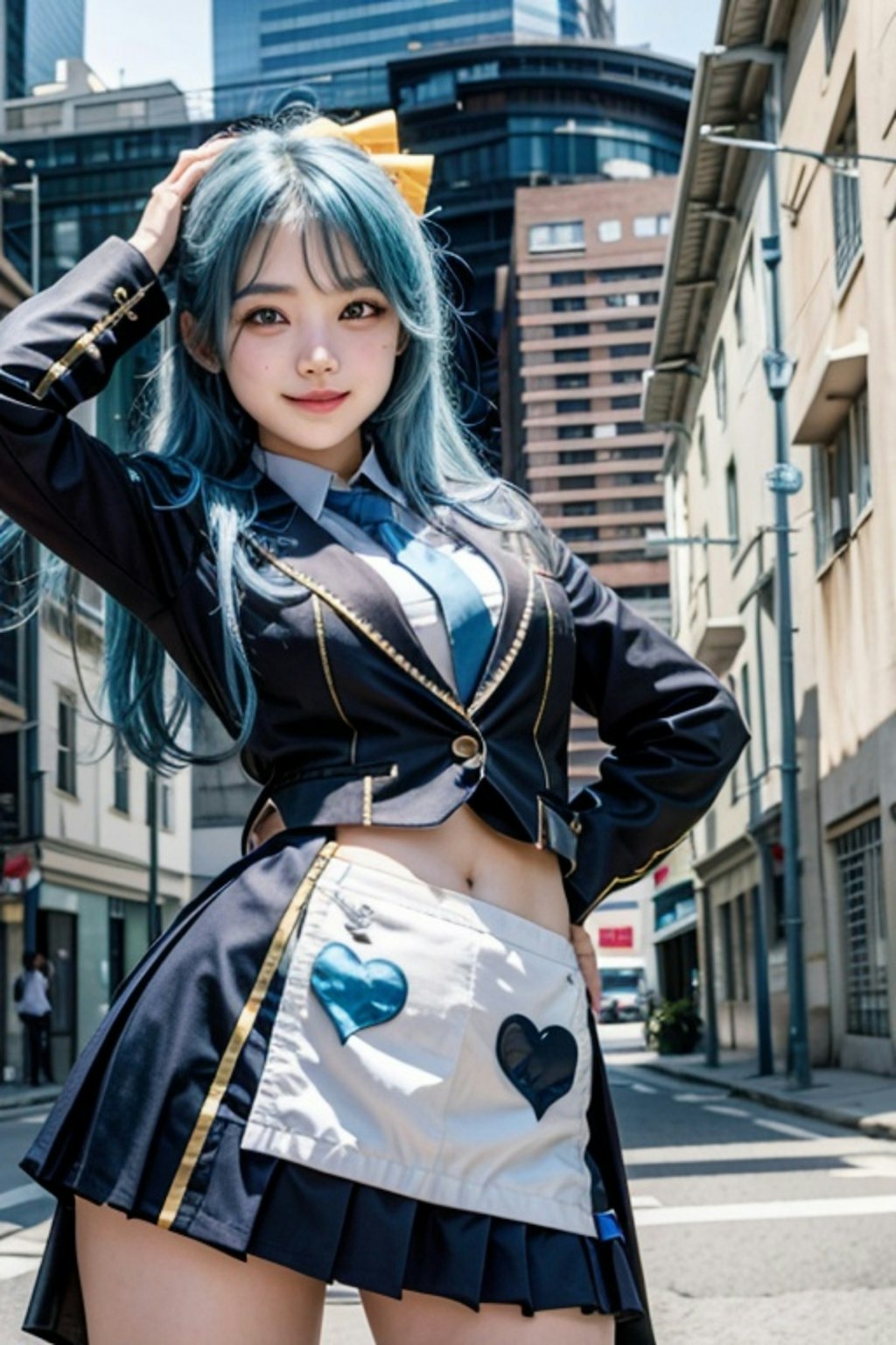 青髪の人