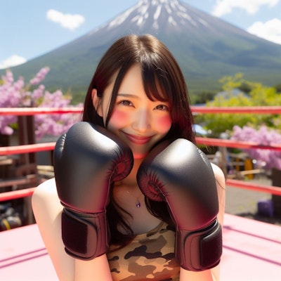 ボクシング　富士山