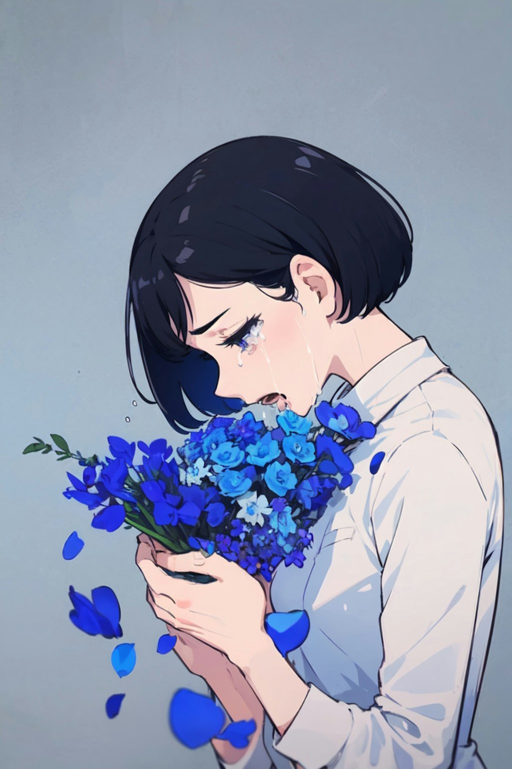 藍の花吐き