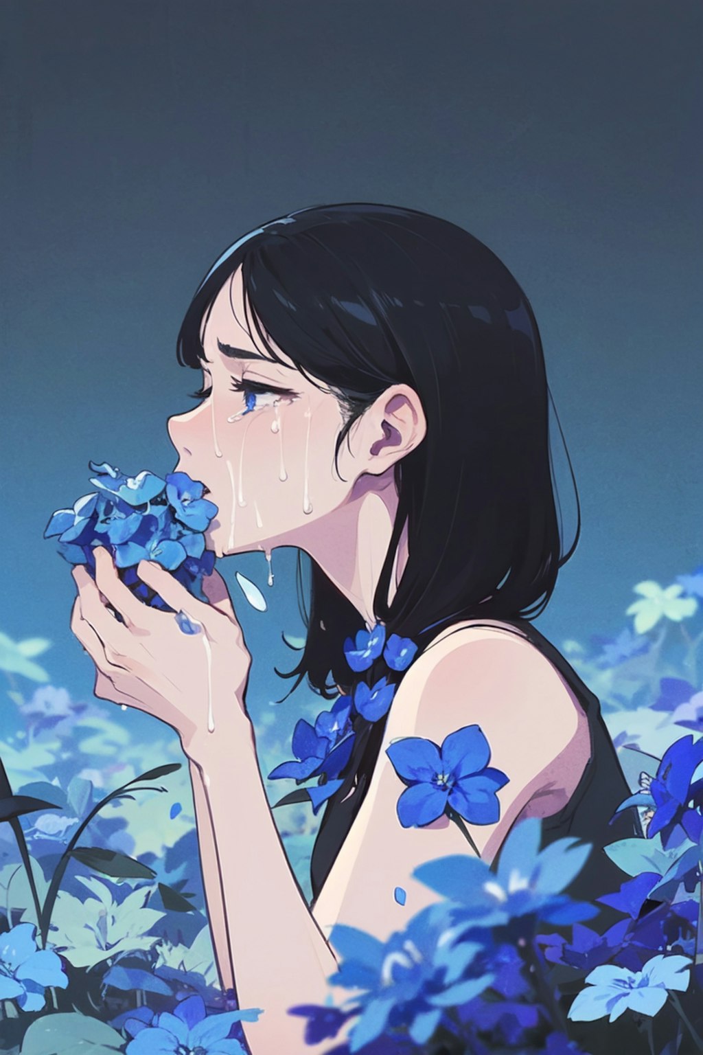 藍の花吐き