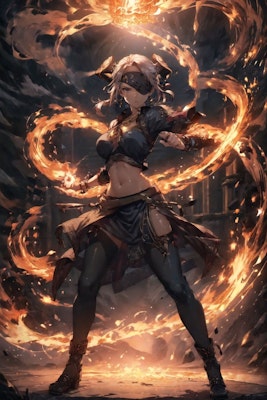 炎の格闘家少女