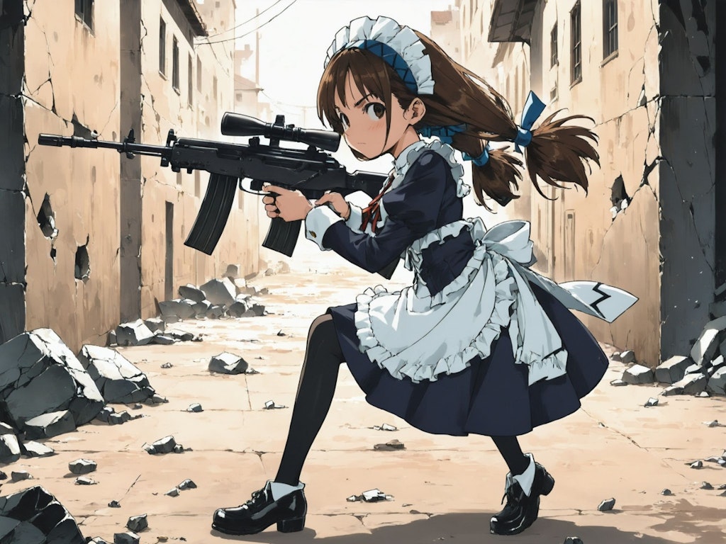 メイド服と機関銃