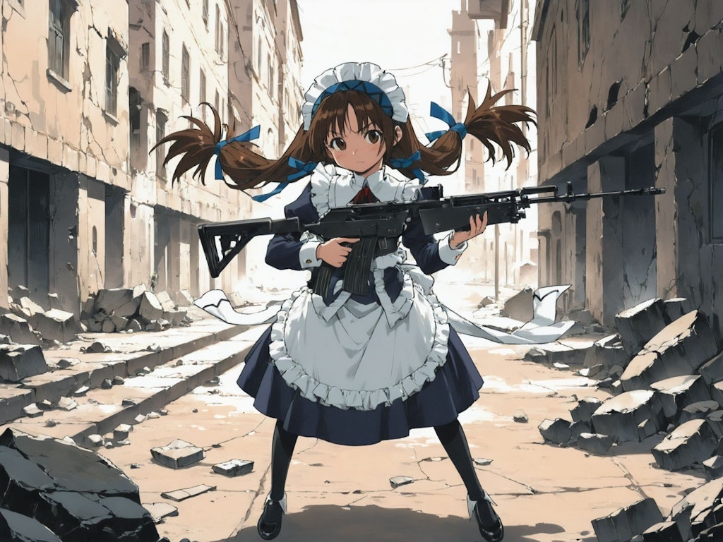 メイド服と機関銃