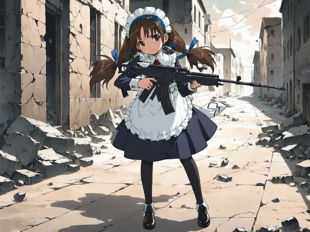 メイド服と機関銃