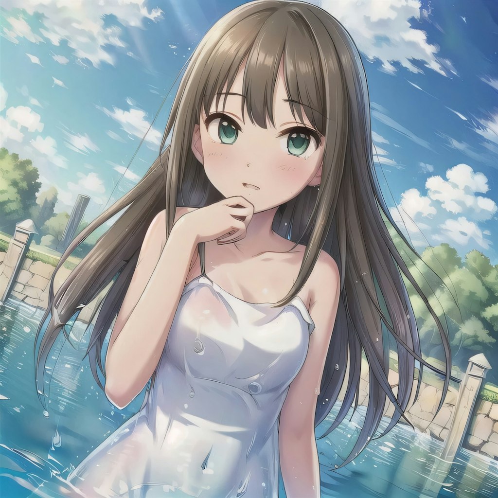 黒髪ロングでワンピースの少女１６